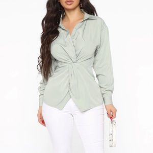 Cute sage green blouse